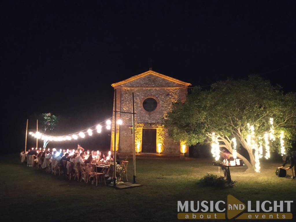 Matrimonio Castellare di Tonda Montaione (FI) - Allestimento Luci Toscana